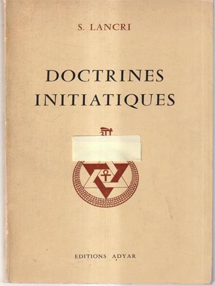 Doctrines initiatiques - S. Lancri - copertina