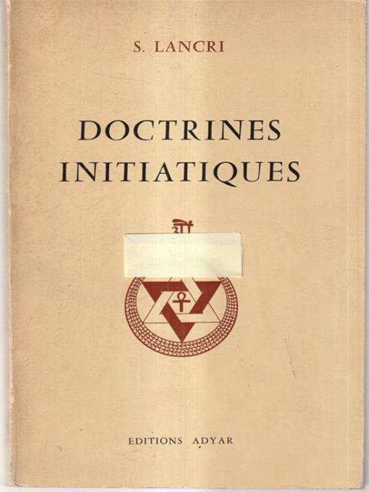 Doctrines initiatiques - S. Lancri - copertina