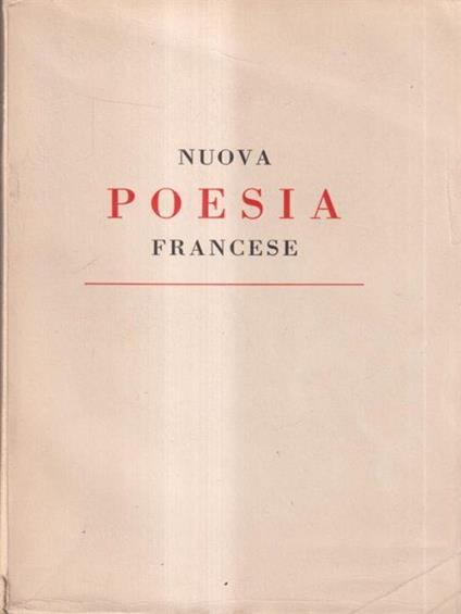 Nuova poesia francese - copertina