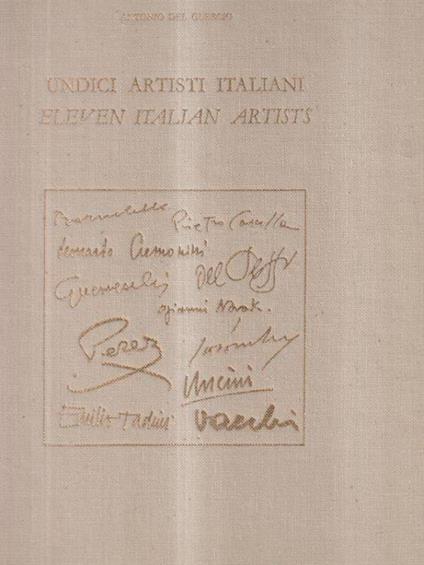 Undici artisti italiani - Eleven italian artists - Antonio Del Guercio - copertina
