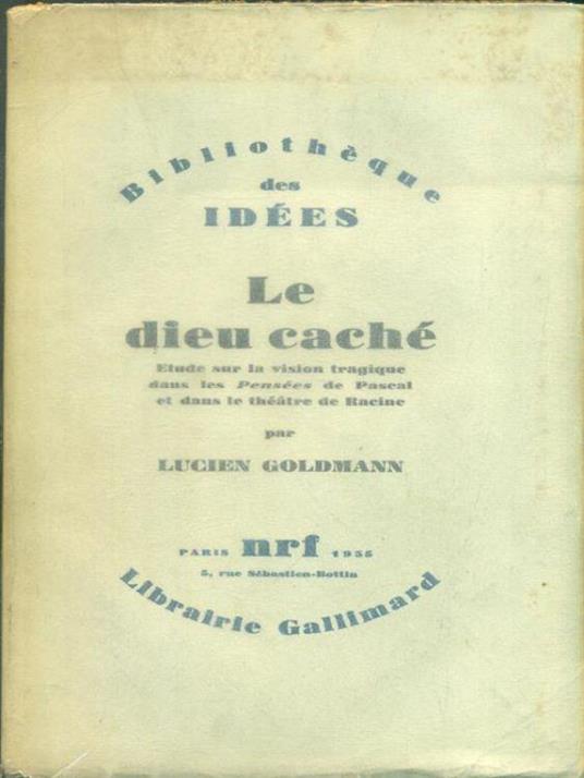 Le dieu cachè - Lucien Goldmann - copertina