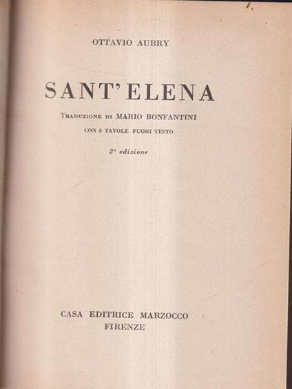 Sant'Elena - Ottavio Aubry - copertina