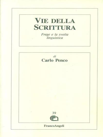 Vie della scrittura - Carlo Penco - copertina