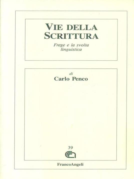 Vie della scrittura - Carlo Penco - copertina