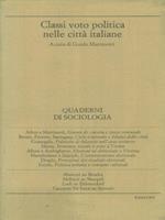 Quaderni di sociologia 2-3-4 1982 Classi voto politica nelle città italiane