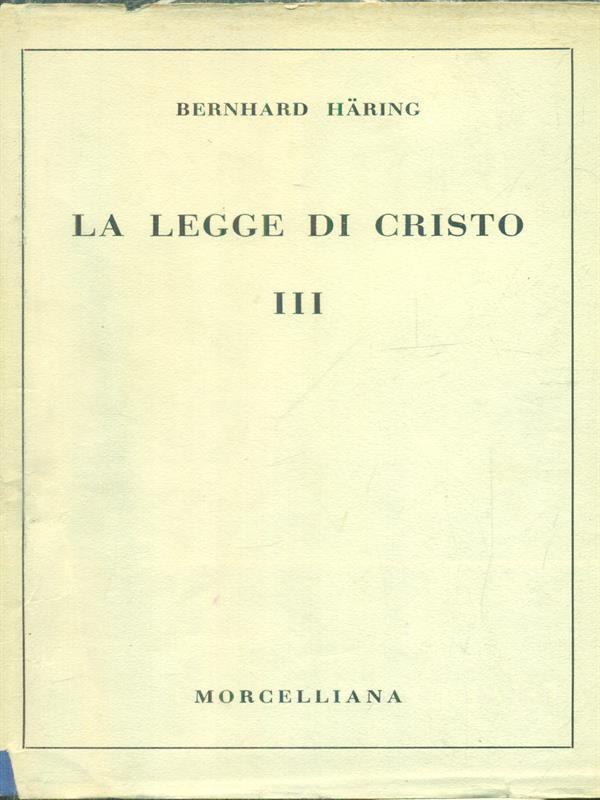 La legge di Cristo 3vv
