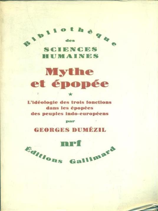Mythe et epopee. Vol 1 - Georges Dumézil - copertina