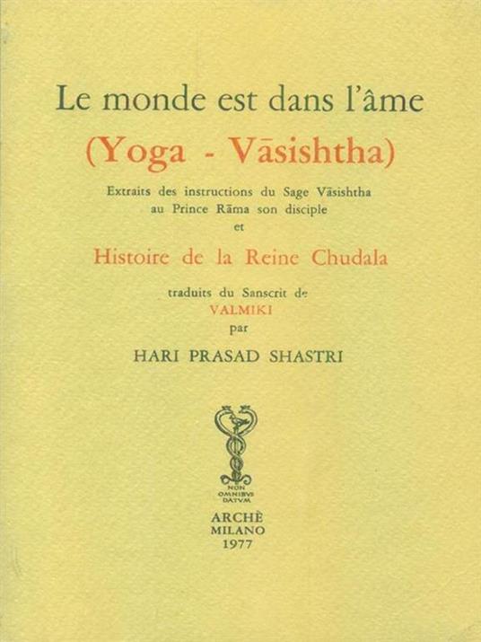 Le  monde est dans l'ame - Prasad Shastri Hari - copertina