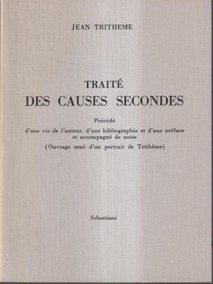 Traite' des causes secondes - Jean Trithème - copertina
