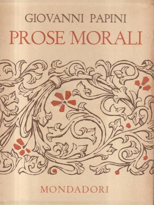 Prose morali - Giovanni Papini - copertina