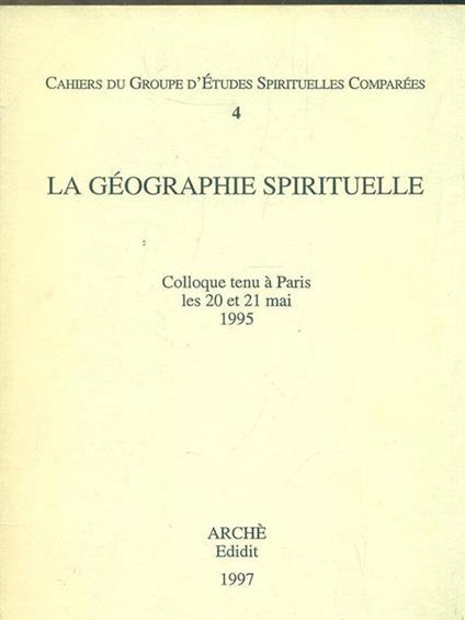 La géographie spirituelle - copertina
