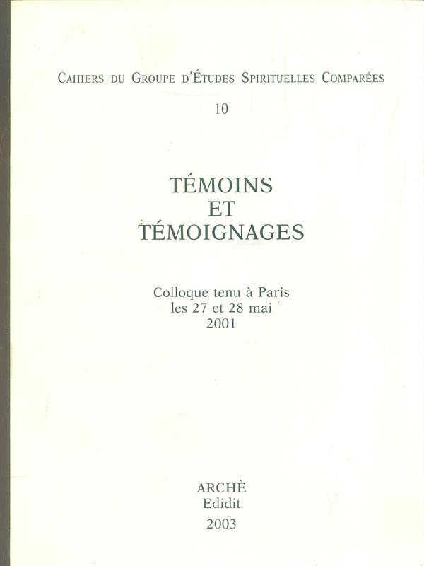 Temoins et temoignages