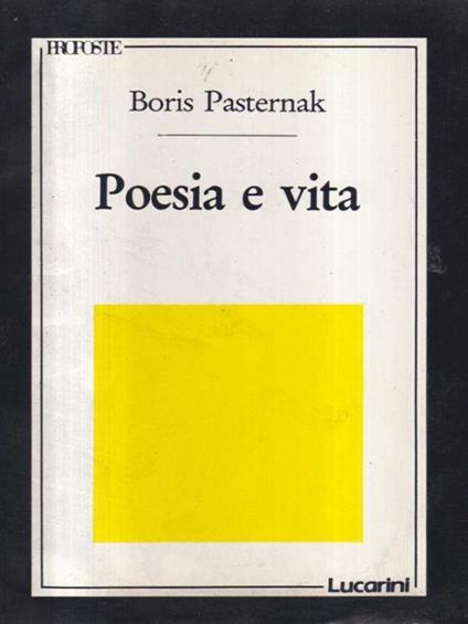 Poesia e vita - Boris Pasternak - copertina