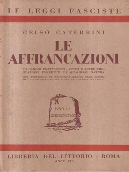 Le affrancazioni - Celso Caterbini - copertina