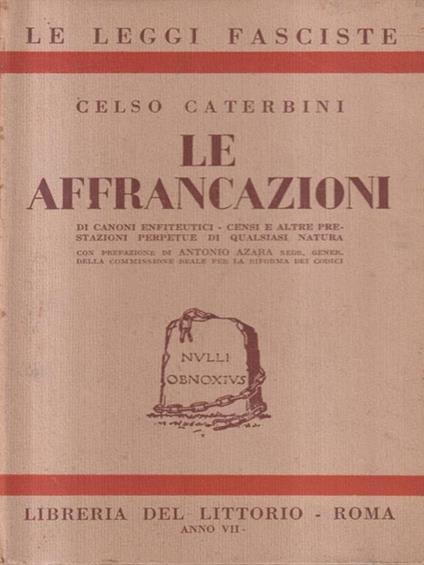 Le affrancazioni - Celso Caterbini - copertina