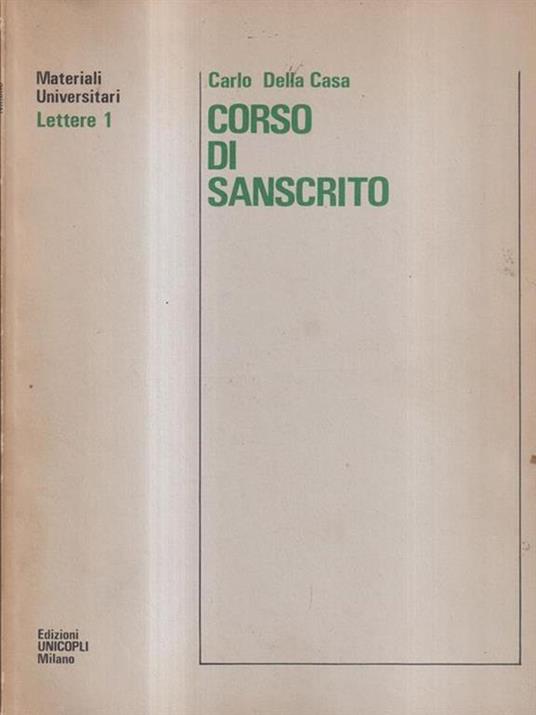 Corso di sanscrito - Carlo Della Casa - copertina