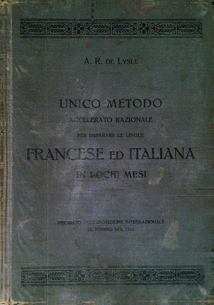 Metodo francese-italiano - A. R. De Lysle - copertina