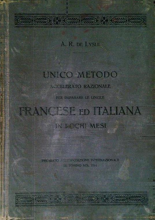Metodo francese-italiano - A. R. De Lysle - copertina