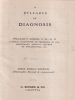A Syllabus of diagnosis