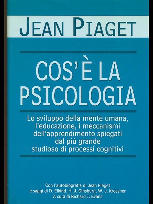 Cos'è la psicologia - Jean Piaget - copertina