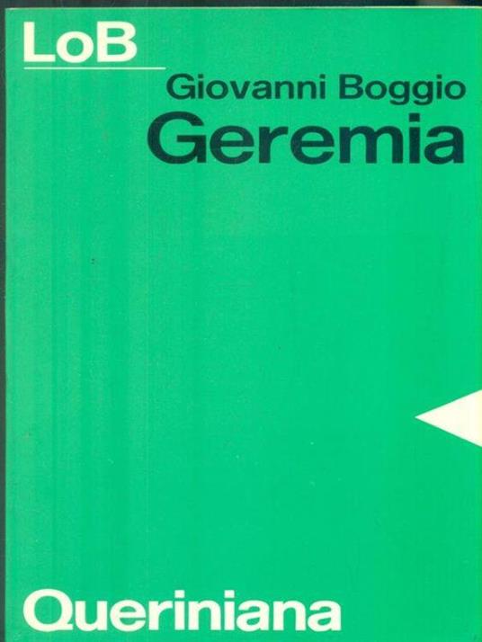Geremia - Giovanni Boggio - copertina