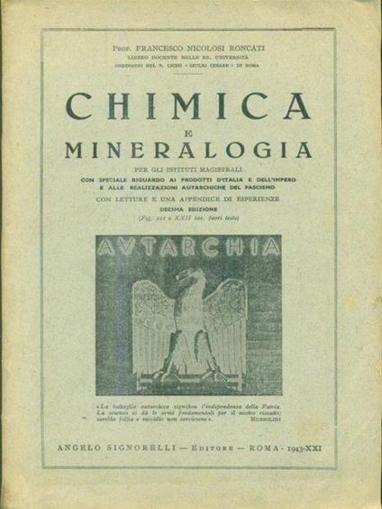 Chimica e mineralogia - Francesco Nicolosi Roncati - copertina