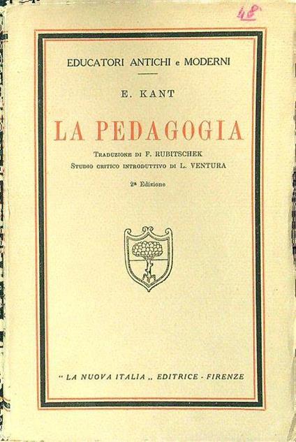 La pedagogia - E. Kant - copertina