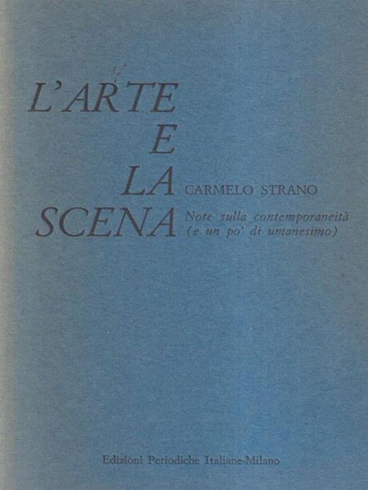 L' arte e la scena - Carmelo Strano - copertina