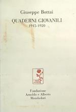 Giuseppe Bottai Quaderni giovanili 1915-1920