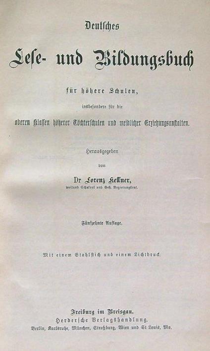 Sele und Bildungsbuch - Lorenz Kellner - copertina