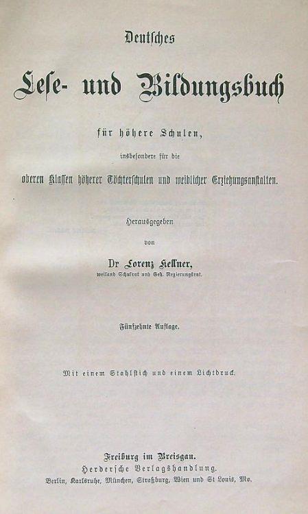 Sele und Bildungsbuch - Lorenz Kellner - copertina