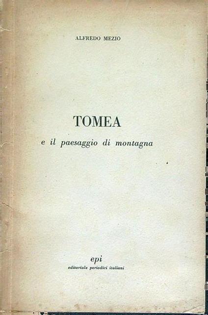 Tomea e il paesaggio di montagna - Alfredo Mezio - copertina