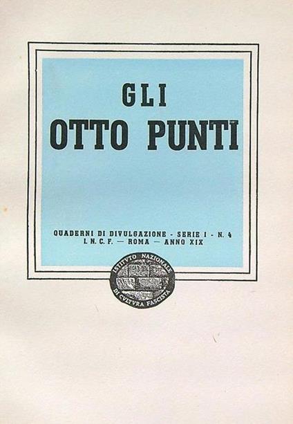 Gli  otto punti - copertina