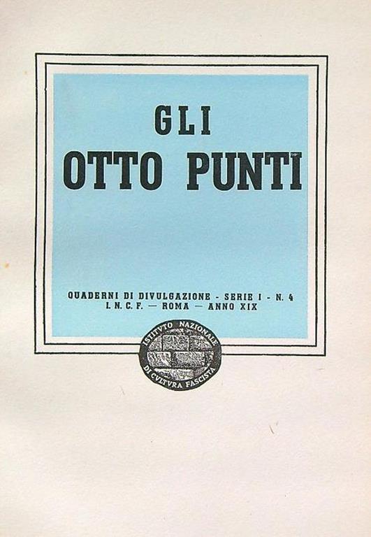 Gli  otto punti - copertina