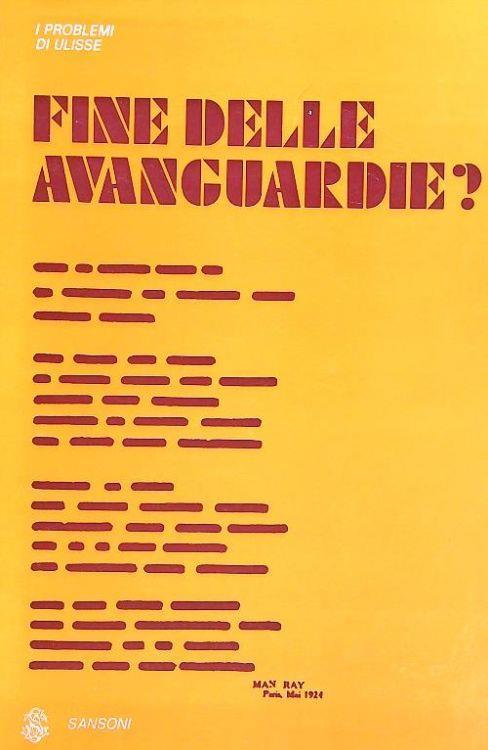 Fine delle avanguardie? - copertina