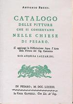 Catalogo delle pitture che si conservano nelle chiese di Pesaro