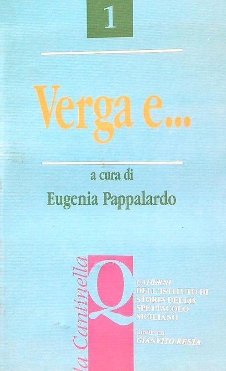 Verga e.. - Eugenia Pappalardo - copertina