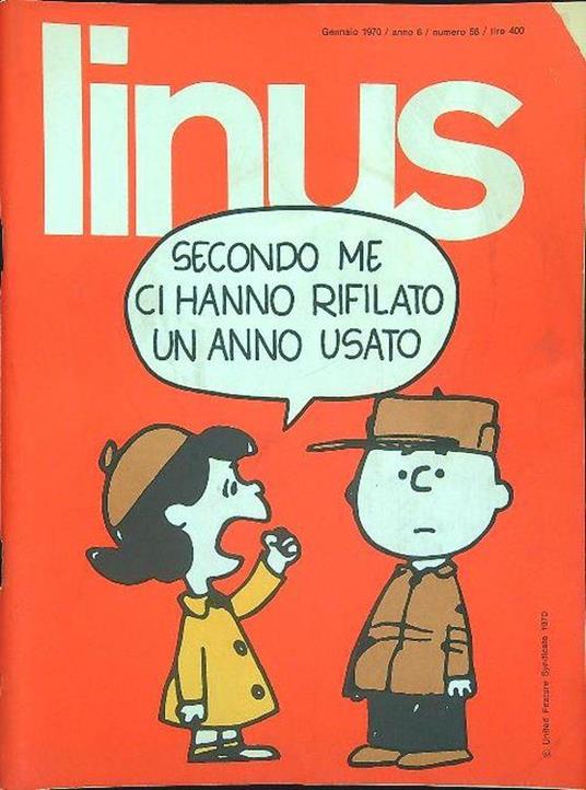 Linus numero 58/gennaio 1970 - copertina