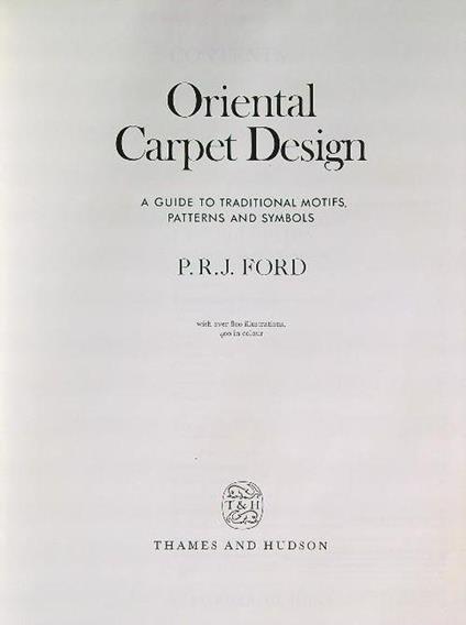 Oriental Carpet design - P.R.J. Ford - copertina