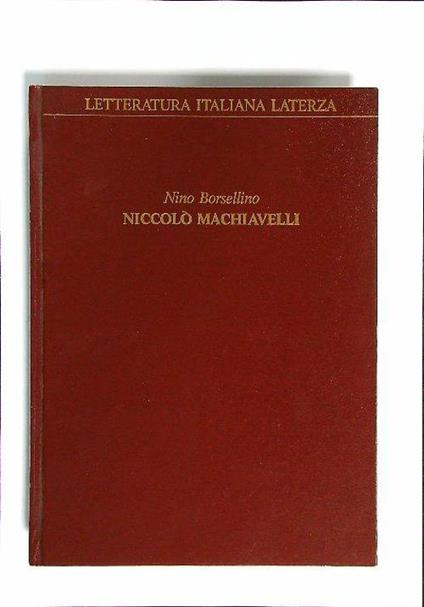 Niccolò Macchiavelli - Nino Borsellino - copertina