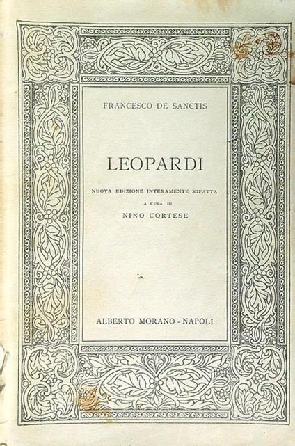 Leopardi - Francesco De Sanctis - copertina
