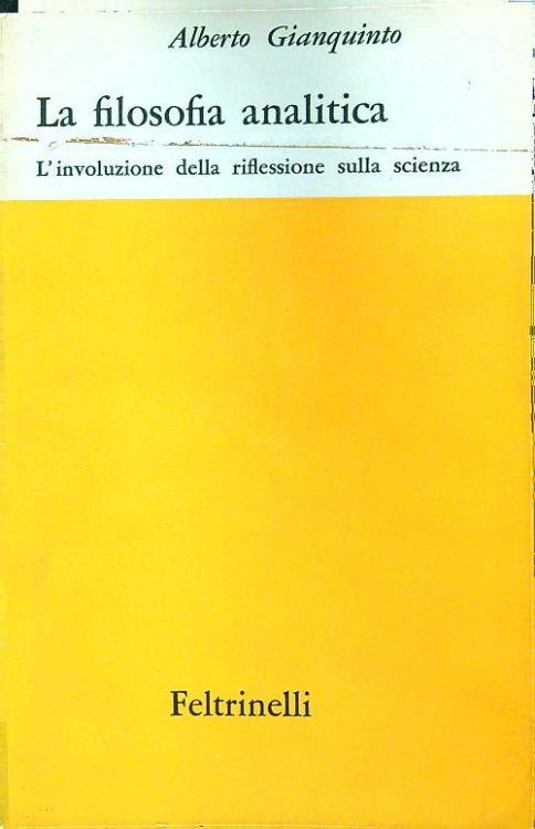 La filosofia analitica - Alberto Gianquinto - copertina