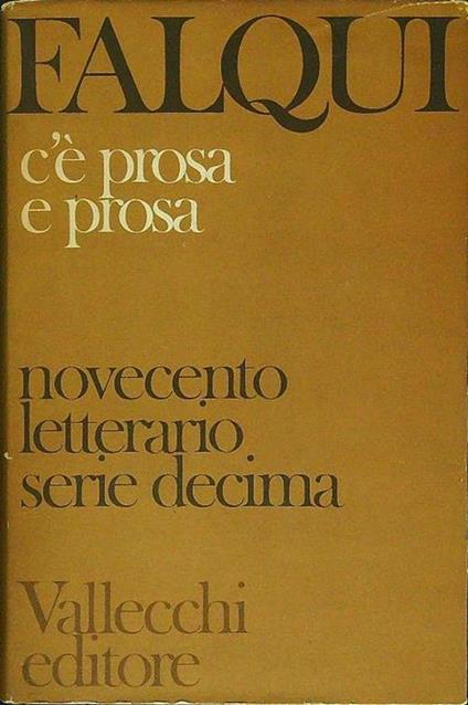 C'e' prosa e prosa - Enrico Falqui - copertina
