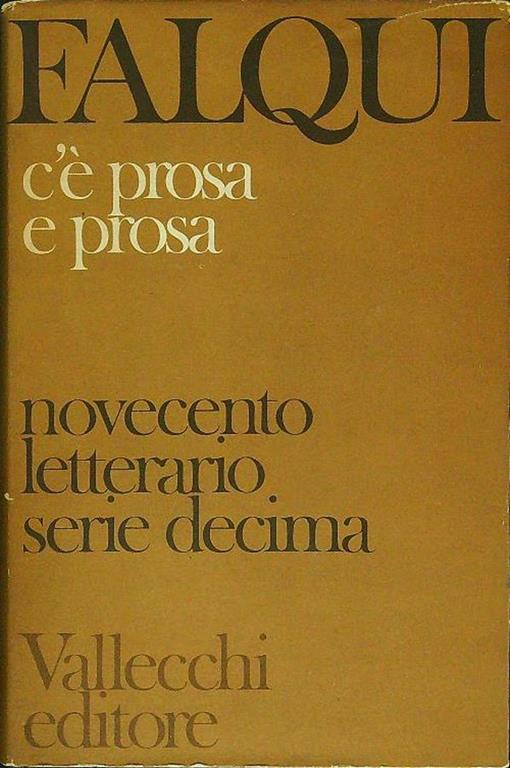 C'e' prosa e prosa - Enrico Falqui - copertina