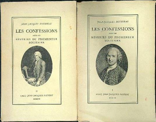 Le confessions. 2vv - Jean-Jacques Rousseau - copertina