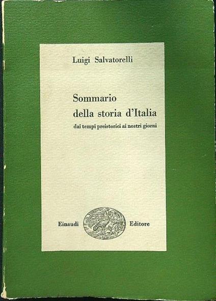 Sommario della storia d'Italia - Luigi Salvatorelli - copertina
