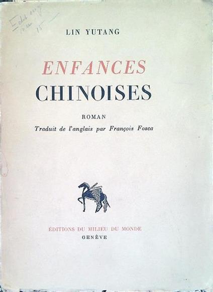Enfances chinoises - Lin Yutang - copertina