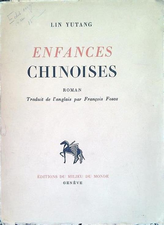 Enfances chinoises - Lin Yutang - copertina