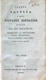 Trenta novelle di messer Giovanni Boccaccio