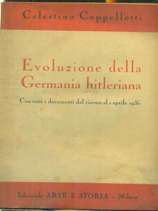 Evoluzione della Germania hitleriana - Celestino Coppellotti - copertina